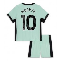 Chelsea Mykhailo Mudryk #10 Tredje Tröja Barn 2023-24 Kortärmad (+ Korta byxor)